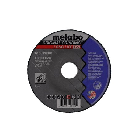 METABO Grinding Wheel 5" x 1/4" x 5/8"-11 - A24R Original LL 655308000